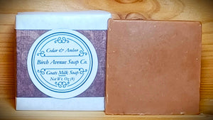 Cedar & Amber Goats Milk Soap